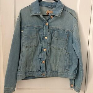 Anthropologie oversized jean jacket small
